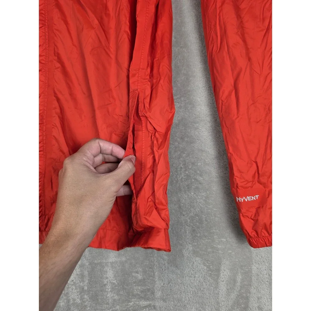 The North Face HyVent Rain Jacket Kids XL 18/20 Red Hooded Mesh Lined Coat